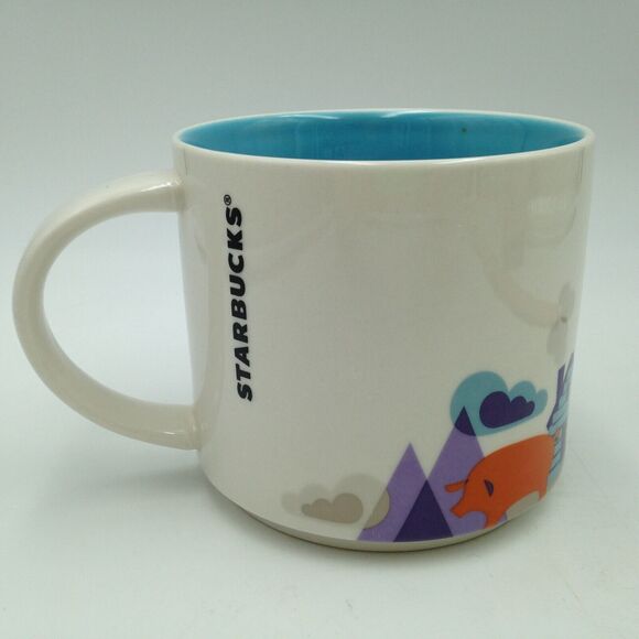 Starbucks You Are Here North Carolina Coffee Mug Cup 2013 Blue Interior - Picture 3 of 8